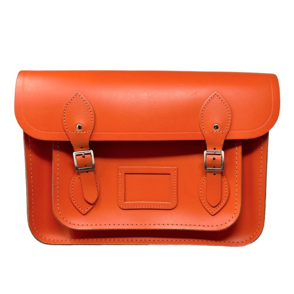 The Cambridge Satchel Company Classic Leather Satchel Crossbody in Orange
